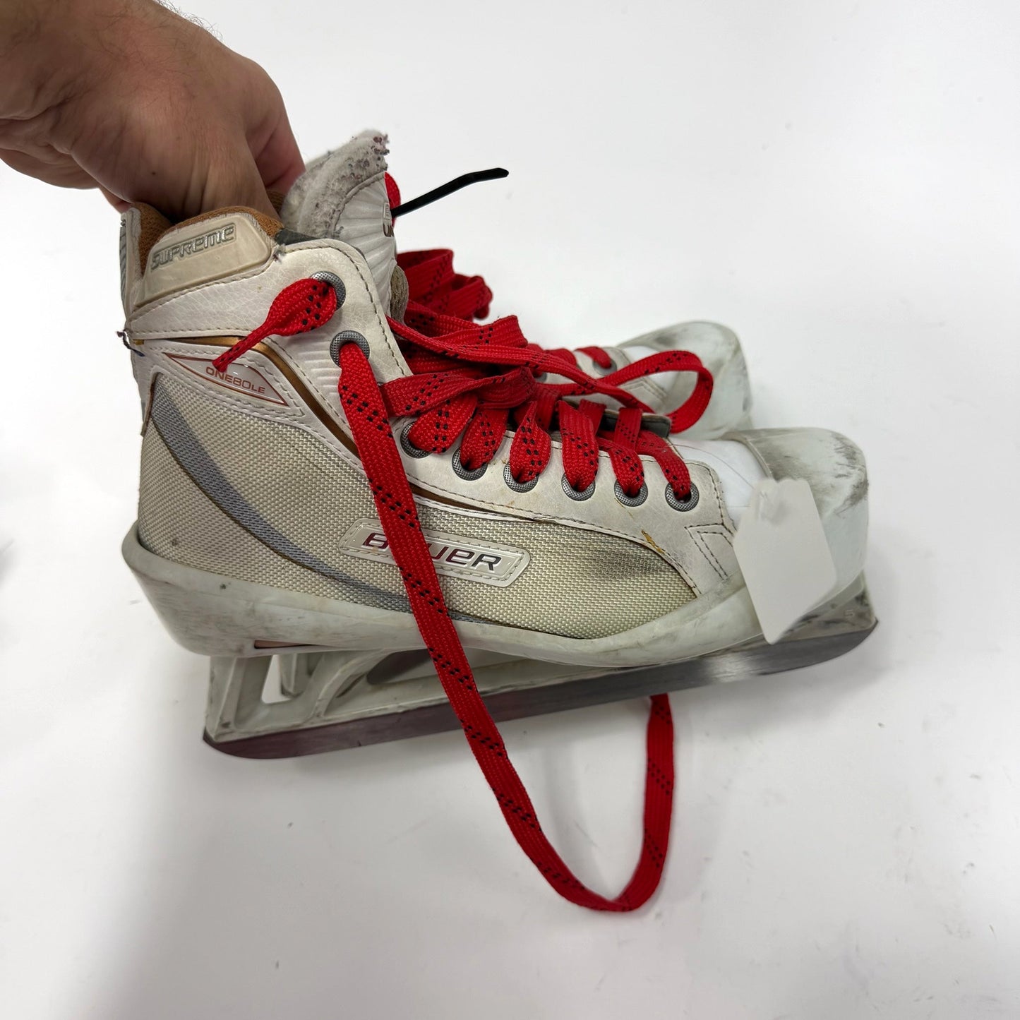 Used White Bauer Supreme One80LE Goalie Skates | Size 5 | AB475