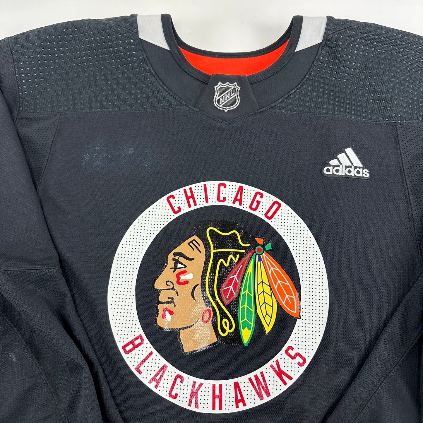 FELCHMAN #75 - Black Chicago Blackhawks Practice Jersey - Adidas MIC Size 58