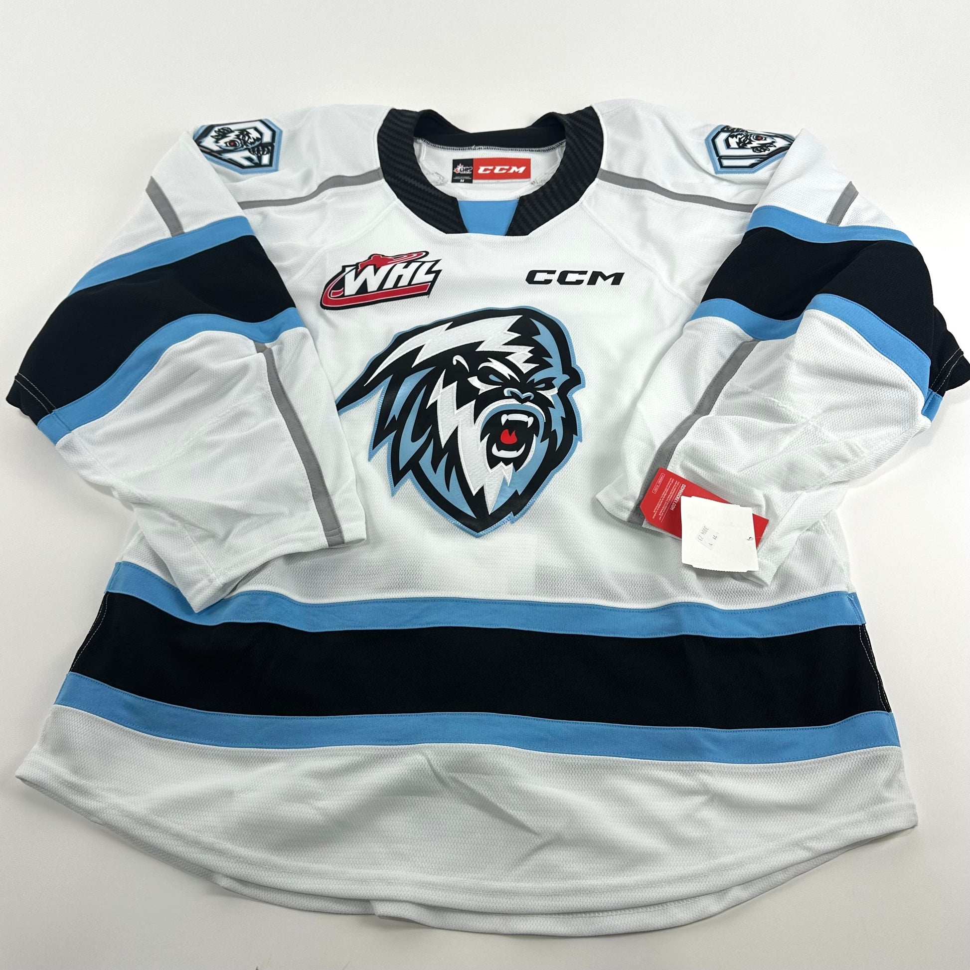 Brand New White Authentic Winnipeg Ice Quicklite Game Jersey - MIC Made in Canada - Top Flight Hockey