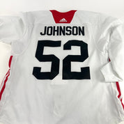 JOHNSON #52 - White Chicago Blackhawks Camp / Practice Jersey - Adidas MIC Size 56 - Top Flight Hockey