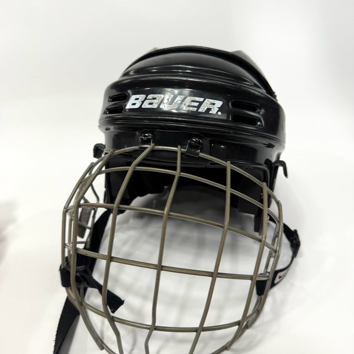 Used Black Bauer 1000 Helmet With Cage | Senior XS | J105 - Top Flight Hockey