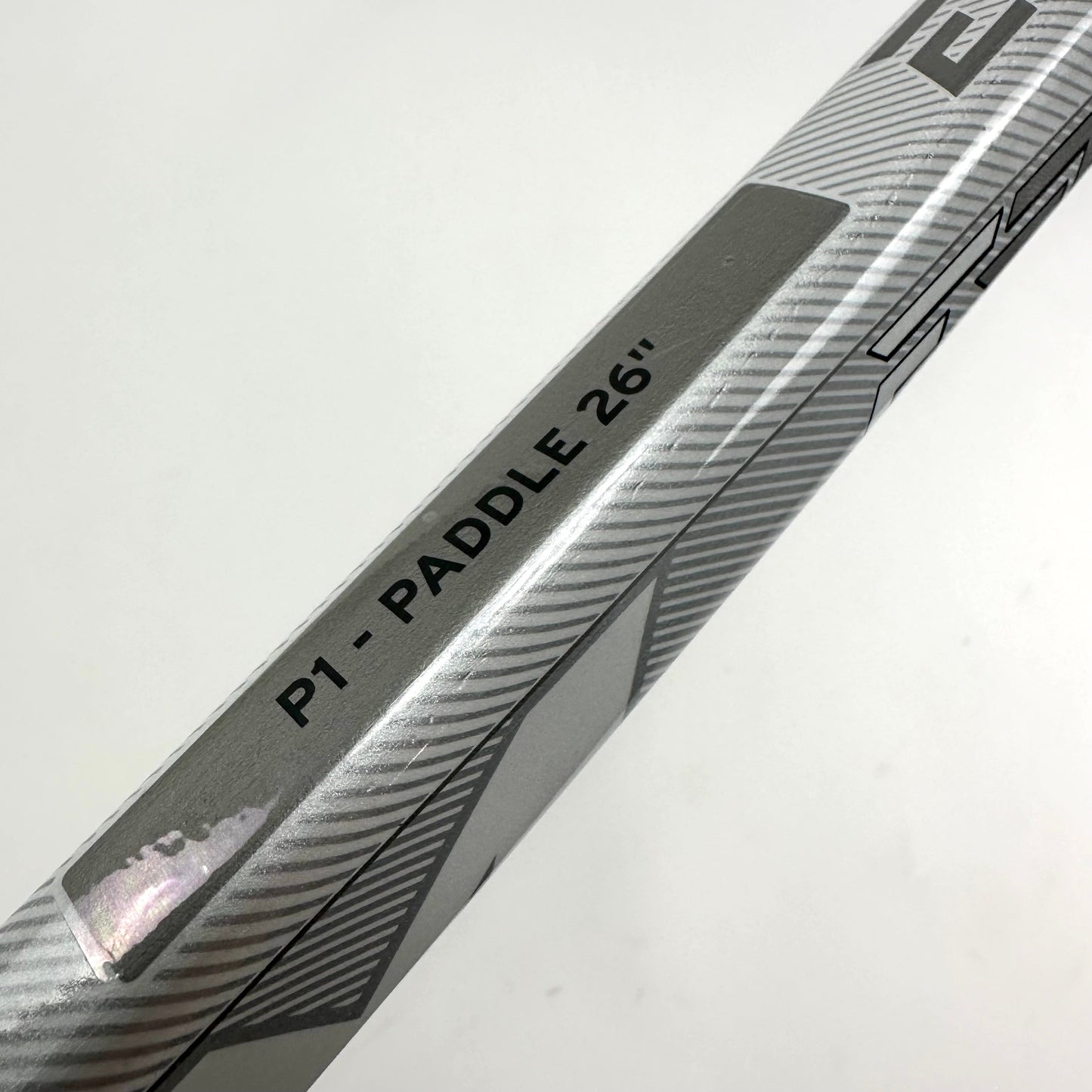 Brand New Black, White and Grey CCM Eflex 5 Goalie Stick - P1 Curve | 26" Paddle - Top Flight Hockey