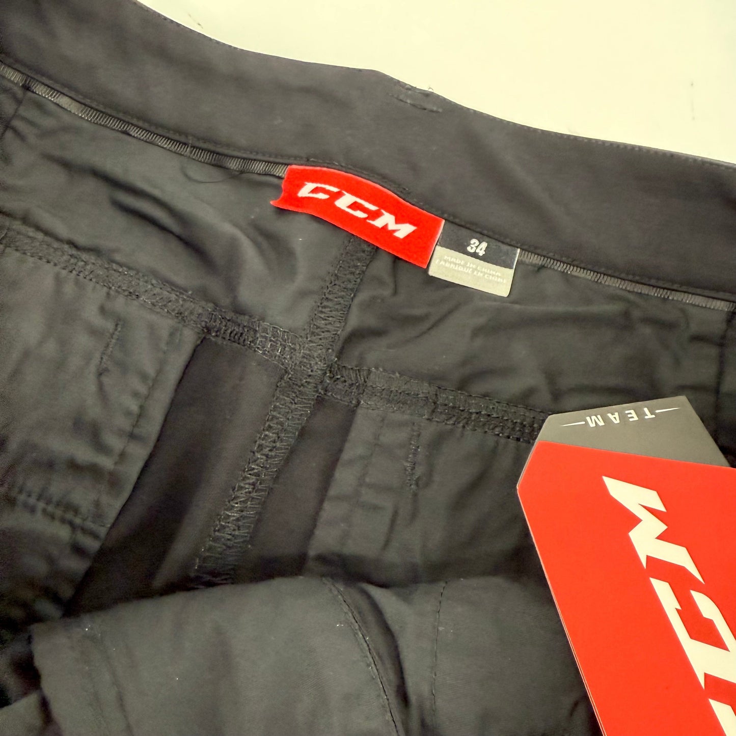 New Black CCM Mens Travel Pant | 34" | #888600717791 - Top Flight Hockey