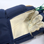 Used Navy STL Blues Warrior Alpha DX Pro Gloves | 14" | Suter | D184 - Top Flight Hockey