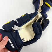 New Navy and Yellow Bauer Vapor 1x Pro Lite Gloves | 15" | B584 - Top Flight Hockey