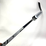 New Regular White/Navy Warrior Ritual V4 Goalie Stick | 25.5" Paddle W31 Curve | R303 - Top Flight Hockey