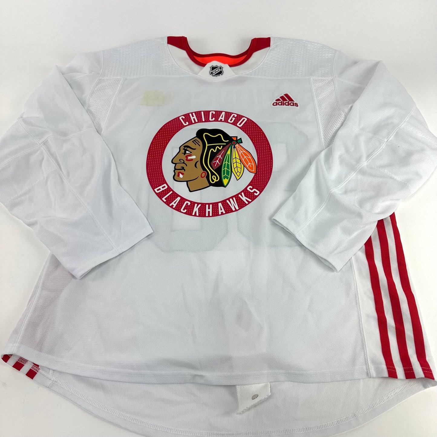 JOHNSON #90 - White Chicago Blackhawks Camp / Practice Jersey - Adidas MIC Size 56