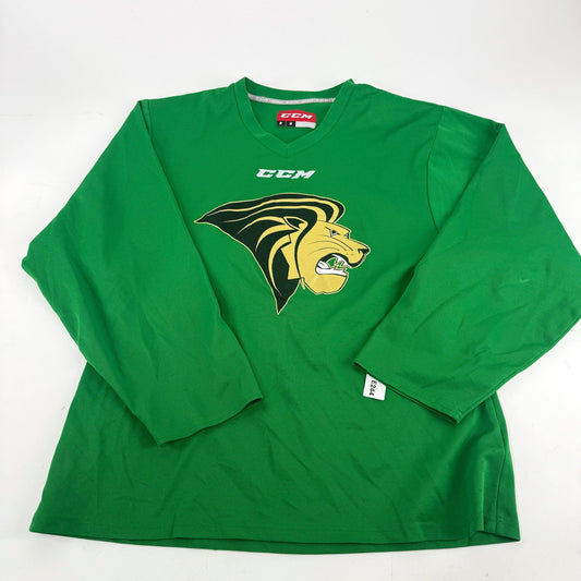 Used Green Lindenwood CCM Practice Jersey | Medium | E244 - Top Flight Hockey