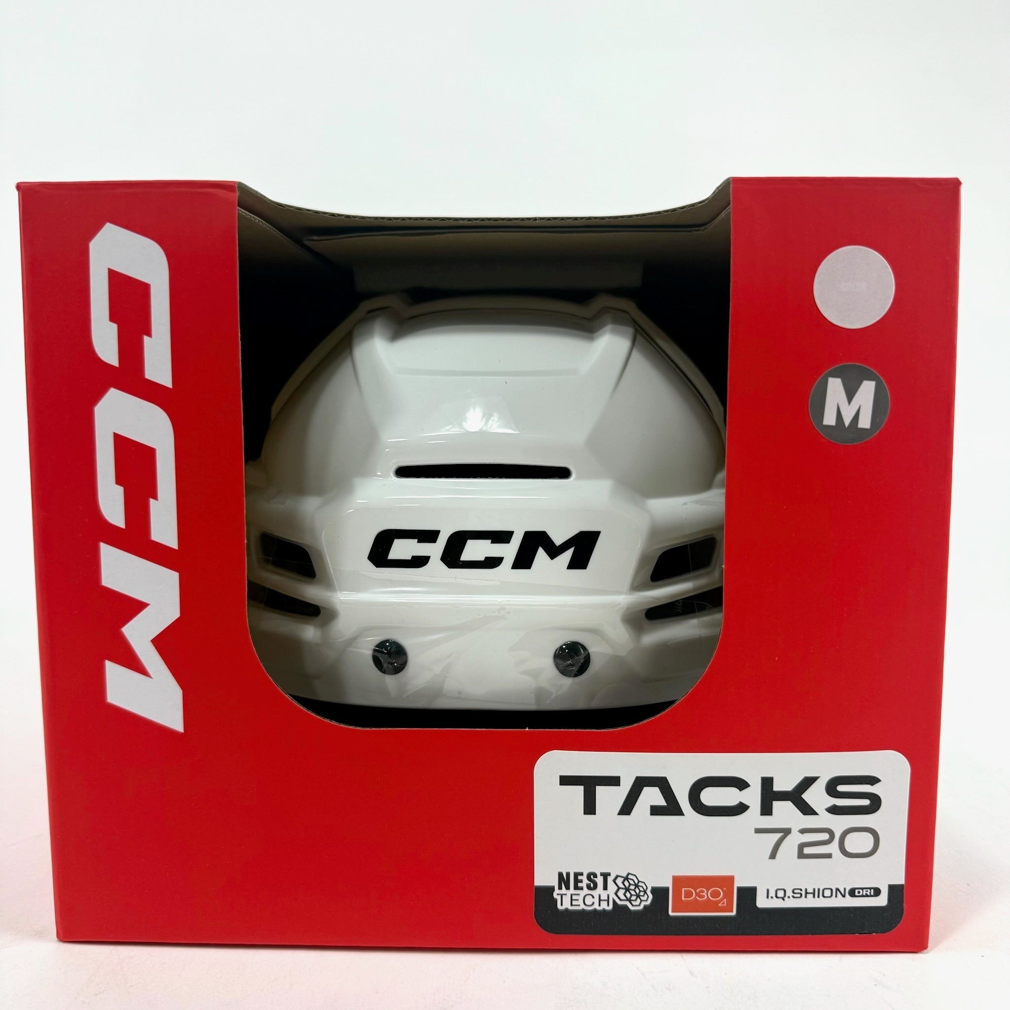 New White CCM Tacks 720 Helmet | Medium - Top Flight Hockey