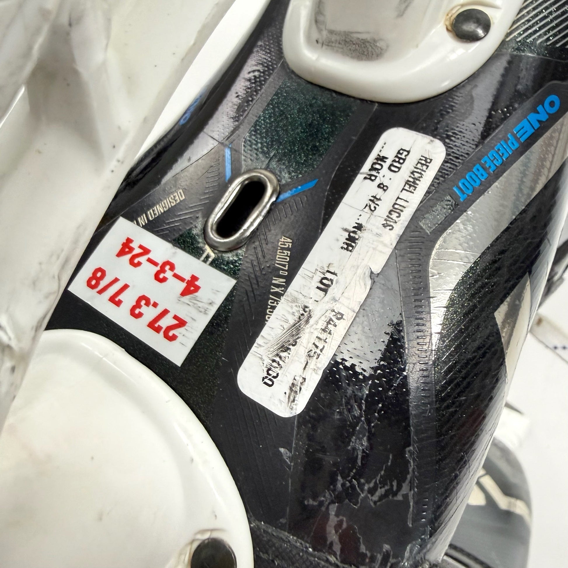 Used Black CCM Jetspeed FT6 Pro Skates | 8.5 D | Chicago Blackhawks Lukas Reichel | BH302 - Top Flight Hockey