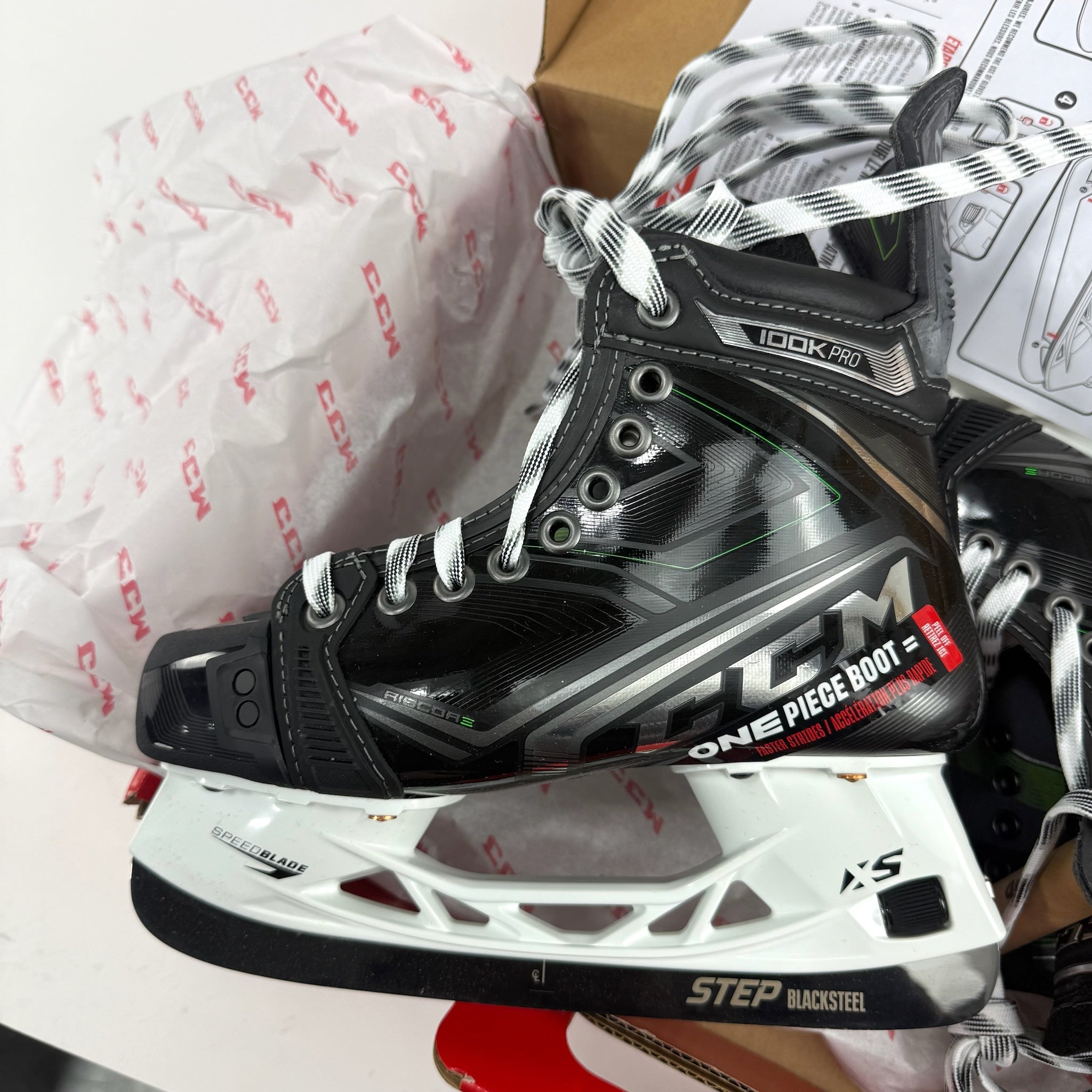 Brand New CCM Ribcor 100K Pro Skates | Intermediate Size 4 Regular - #J731 - Top Flight Hockey