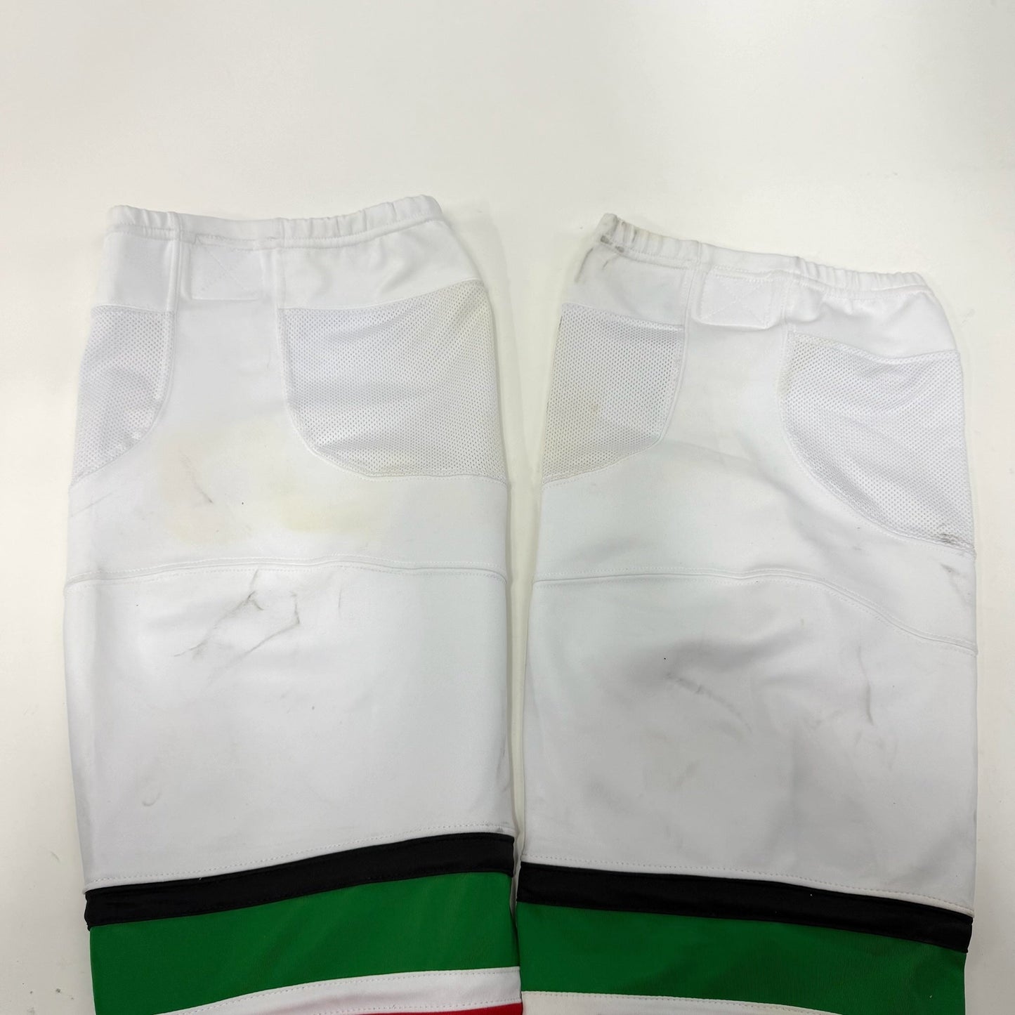 Used White Green Red Socks with Velcro | Senior | AB898
