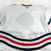 Brand New White MIC Adidas Chicago Blackhawks Blank Game Jersey - Size 58G - Top Flight Hockey