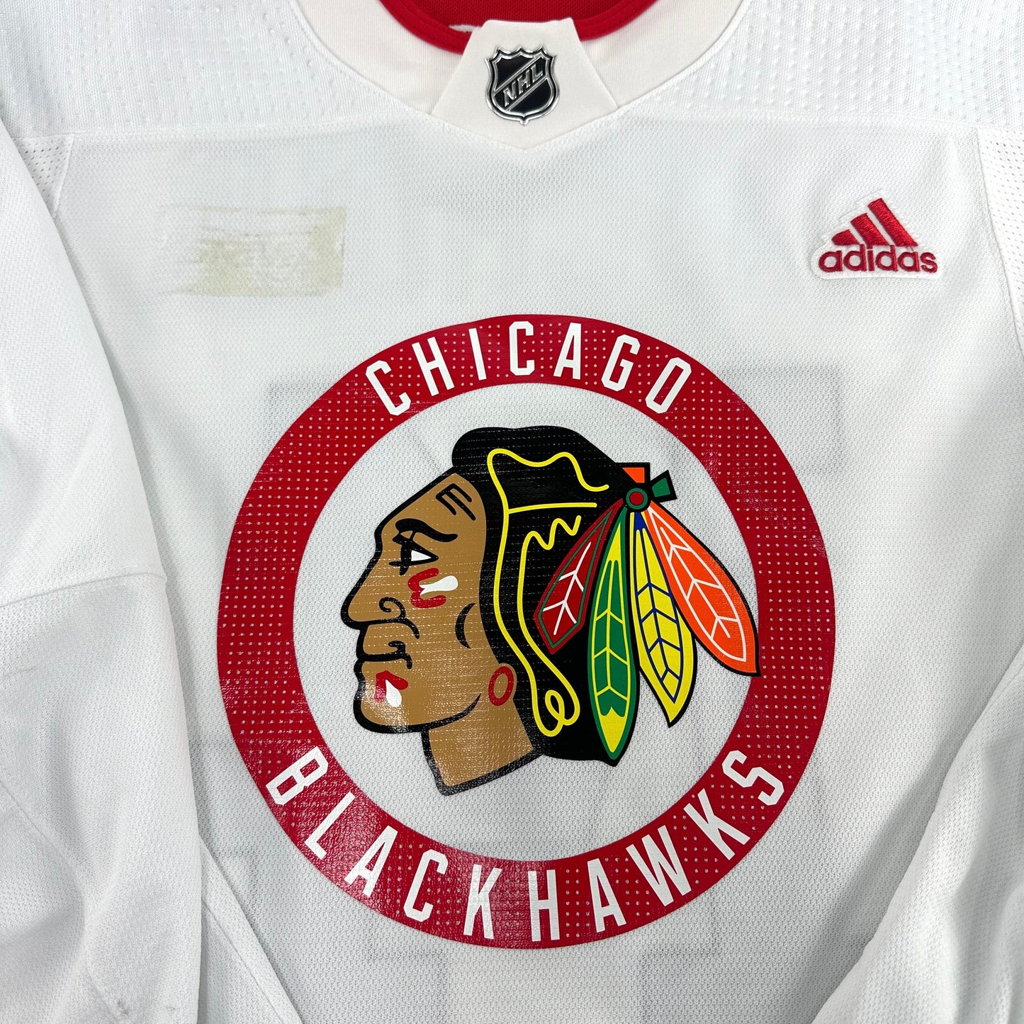 KATCHOUK #14 - White Chicago Blackhawks Camp / Practice Jersey - Adidas MIC Size 56