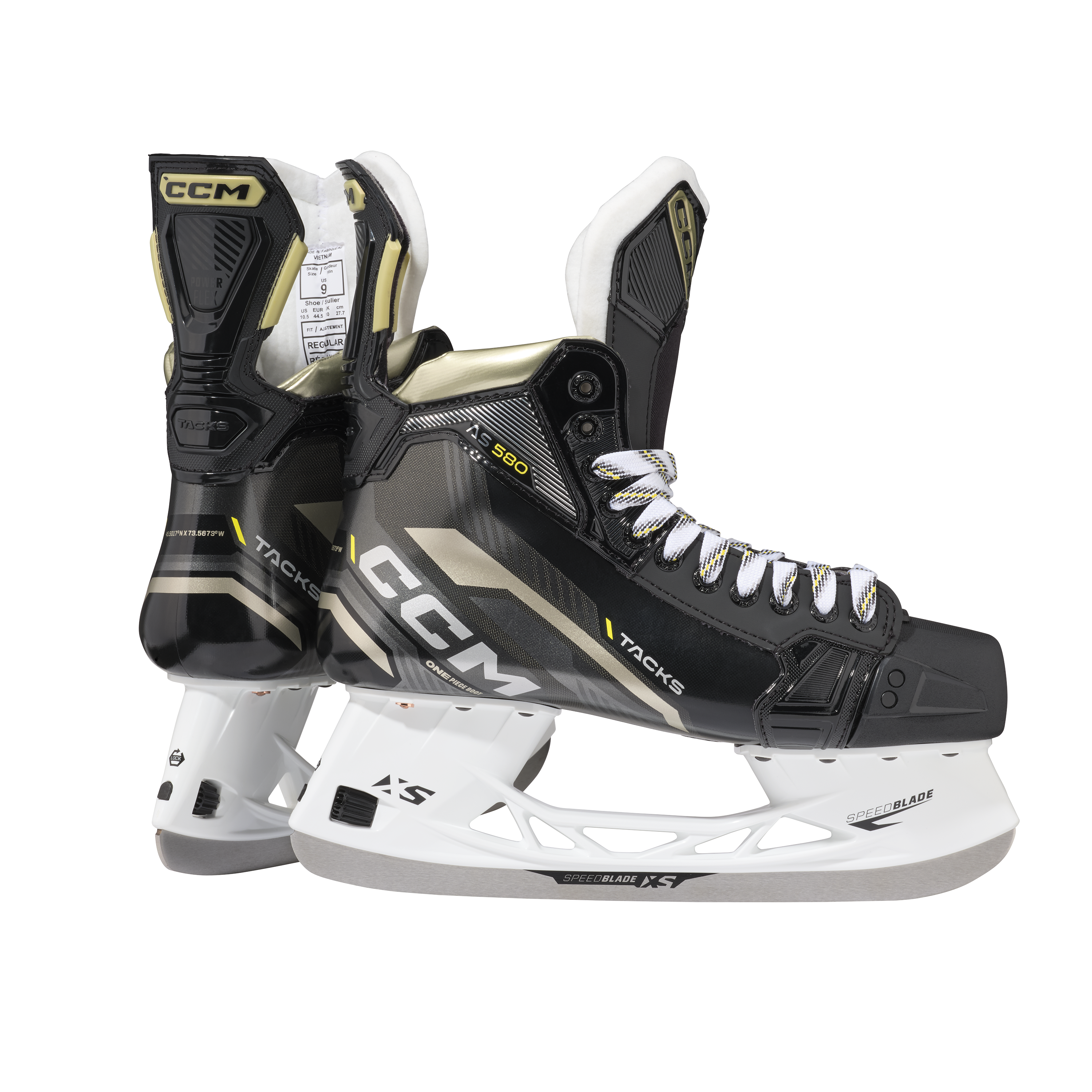 New Inermediate CCM Tacks AS580 Hockey Skates D&R (Regular) Retail Size 4.5