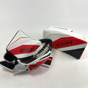 Brand New CCM 6.9 White, Red, and Black Glove and Blocker - Intermediate