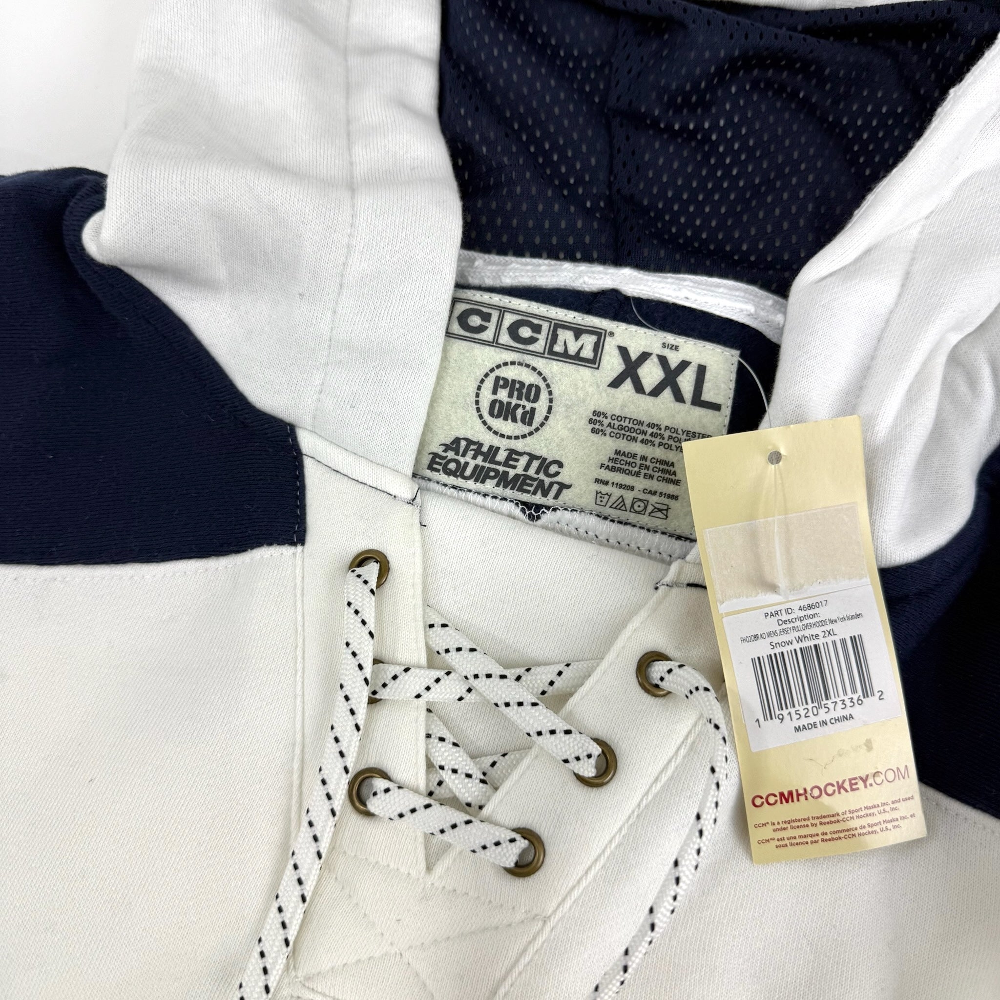 New CCM New York Islanders Jersey Pullover Hoodie | Senior XXL | #191520573362 - Top Flight Hockey