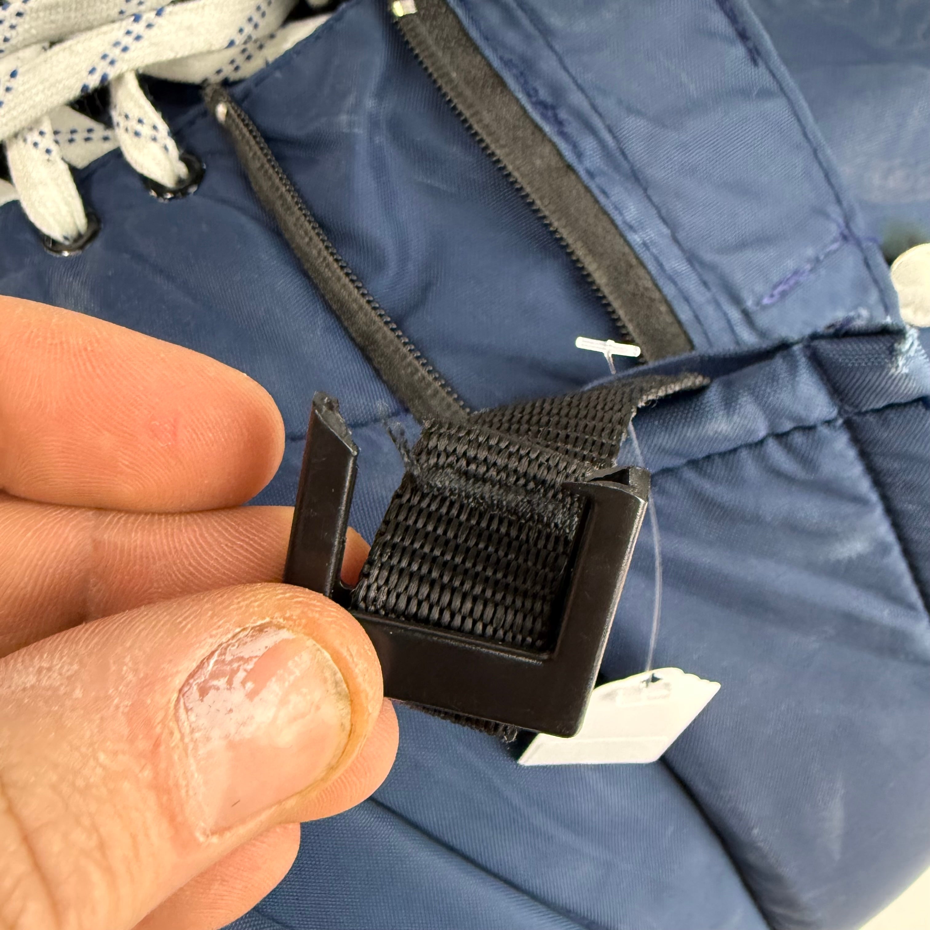 Used STL Blues Navy CCM HPG14A Goalie Pants - Fit 2 - #J631 - Top Flight Hockey