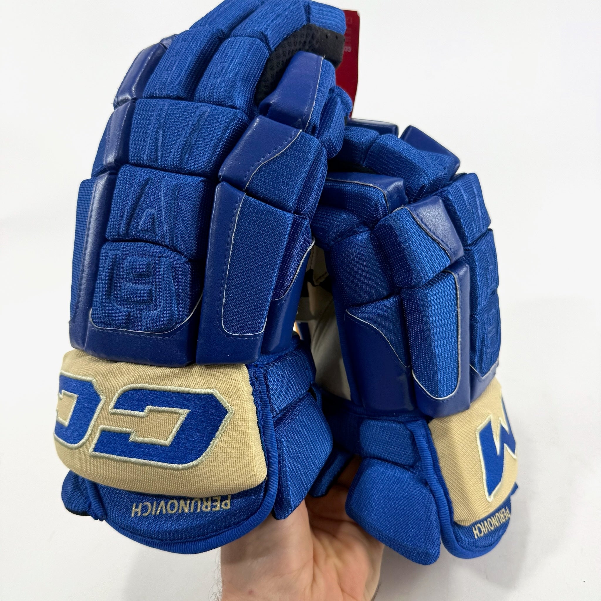 New STL Blues Heritage CCM HGCL Pro Gloves | 14" | Perunovic | D152 - Top Flight Hockey