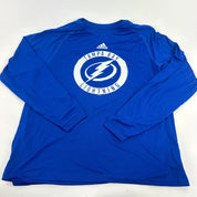 Brand New Blue Tampa Bay Lightning Adidas Long Sleeve Shirt | TEAM ISSUED - Top Flight Hockey