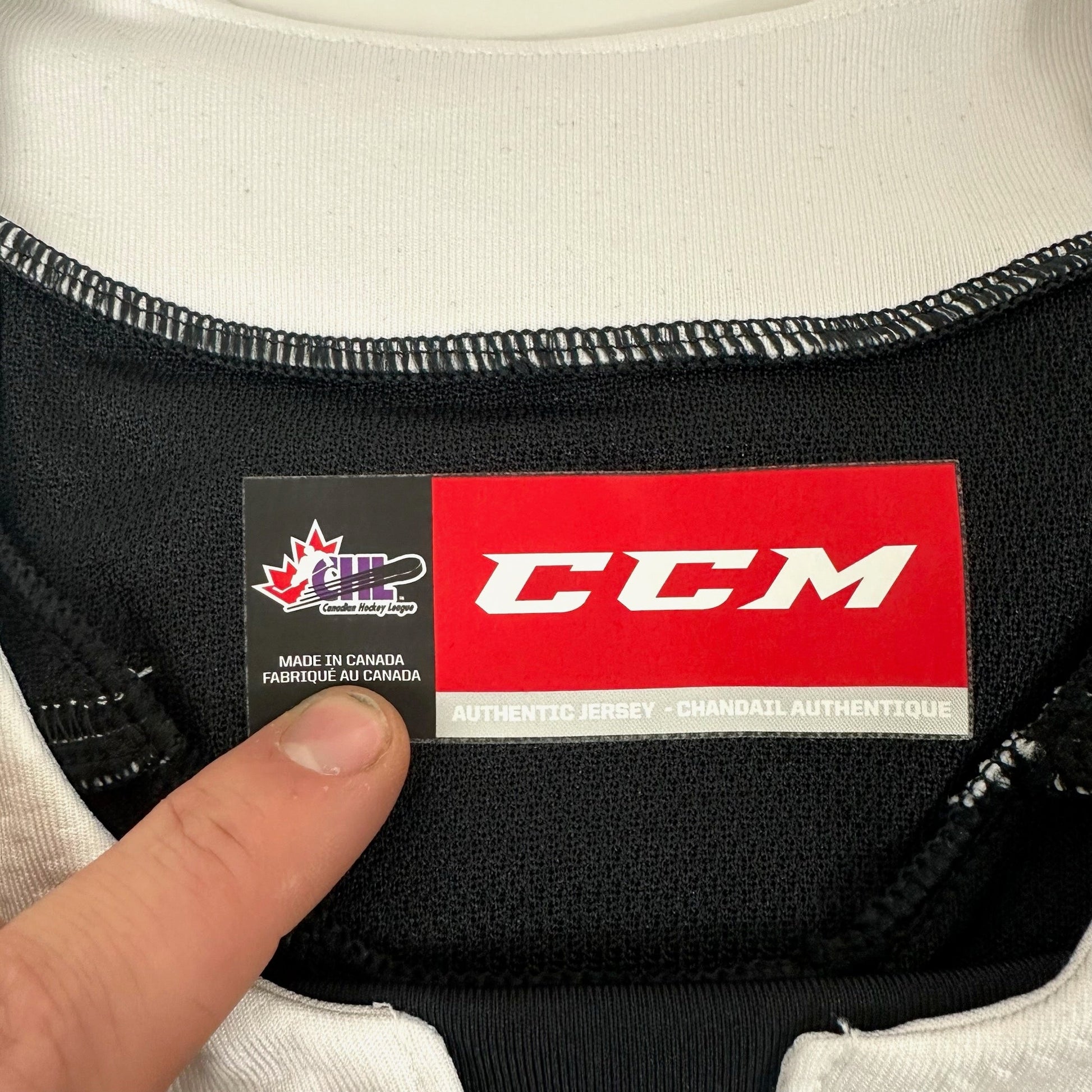 Brand New Black and Red CCM OHL MIC Game Jersey - Size 52 - Top Flight Hockey