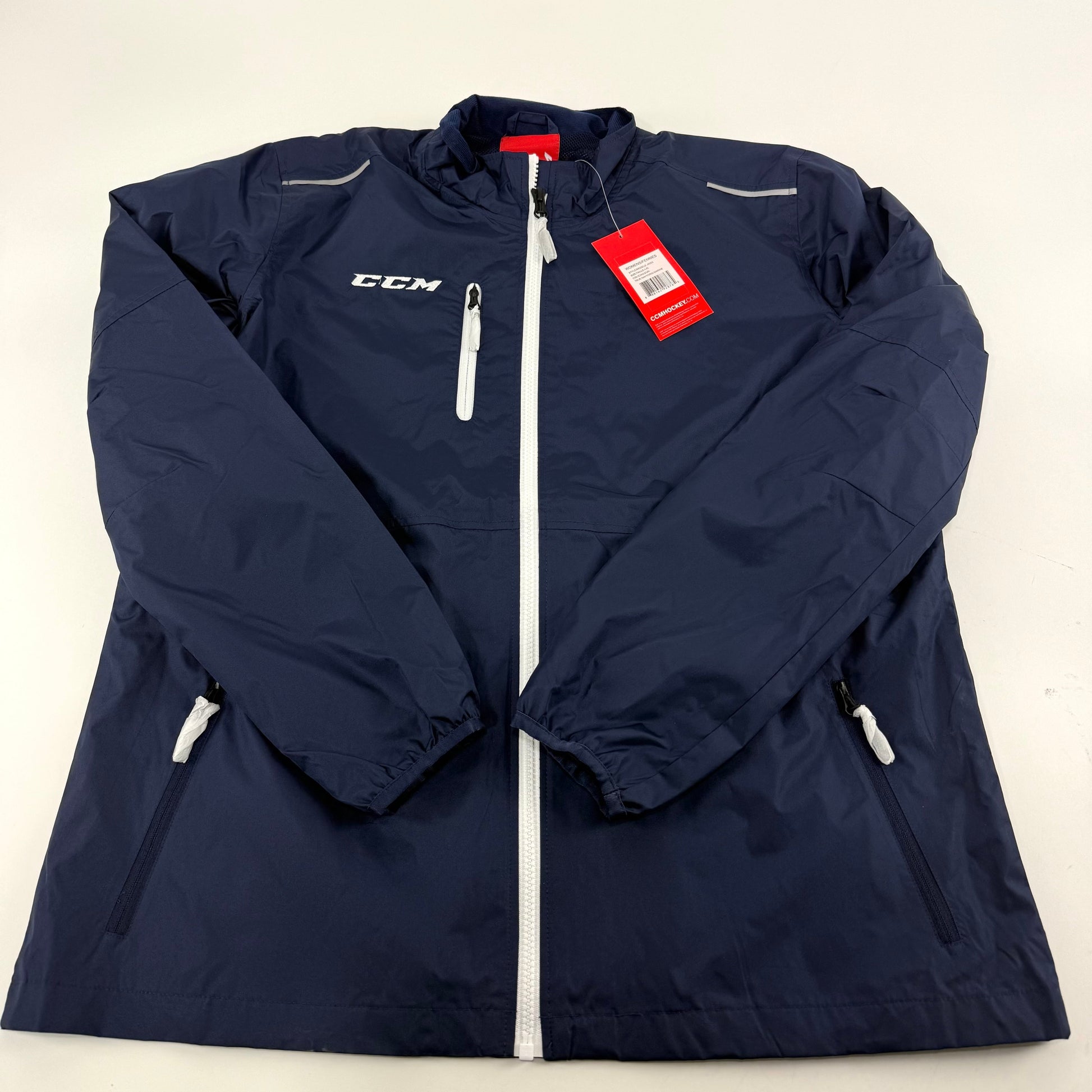 New Navy CCM Womens Hockey Warm Up Jacket | L | #888162928765 - Top Flight Hockey