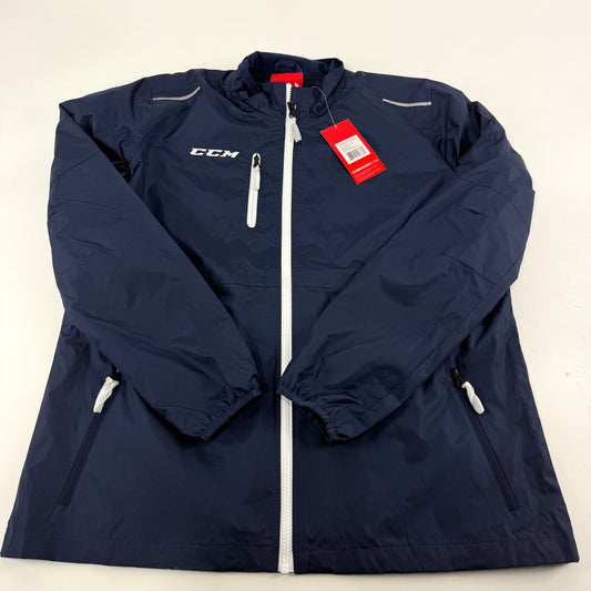 New Navy CCM Womens Hockey Warm Up Jacket | L | #888162928765 - Top Flight Hockey