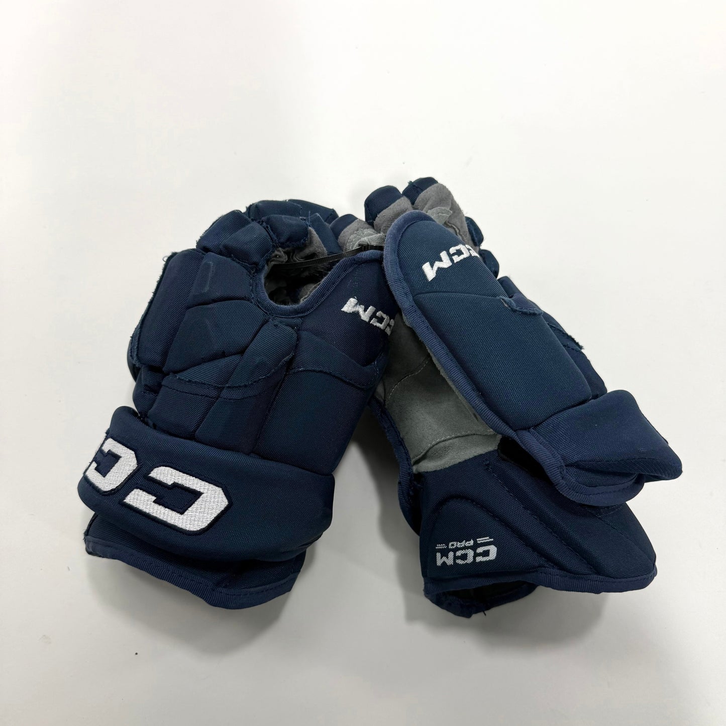 Used Navy CCM HG12 Gloves | 14" | #A57 - Top Flight Hockey