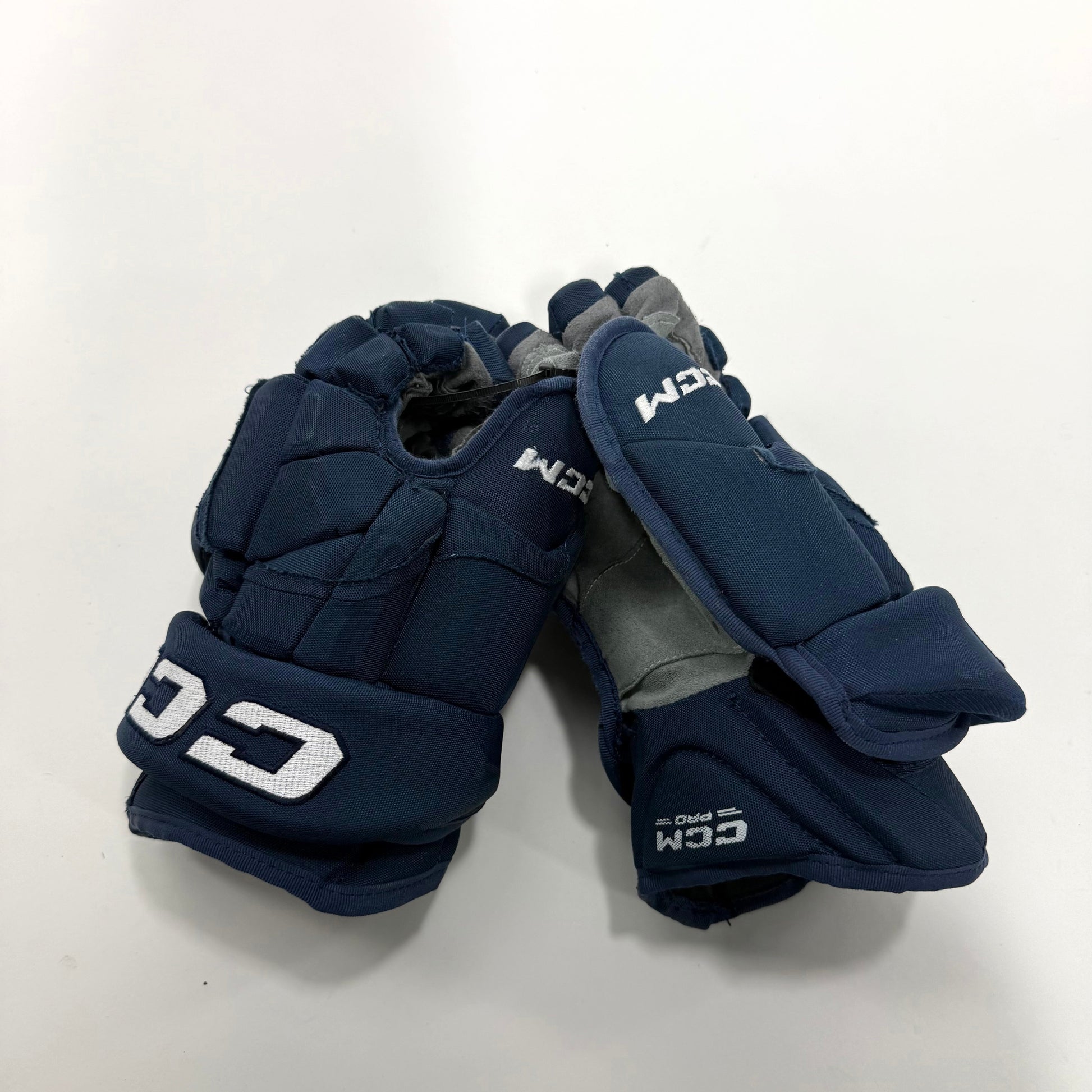Used Navy CCM HG12 Gloves | 14" | #A57 - Top Flight Hockey