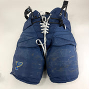 Used STL Blues Navy CCM HPG14A Goalie Pants - Fit 2 - #J631 - Top Flight Hockey