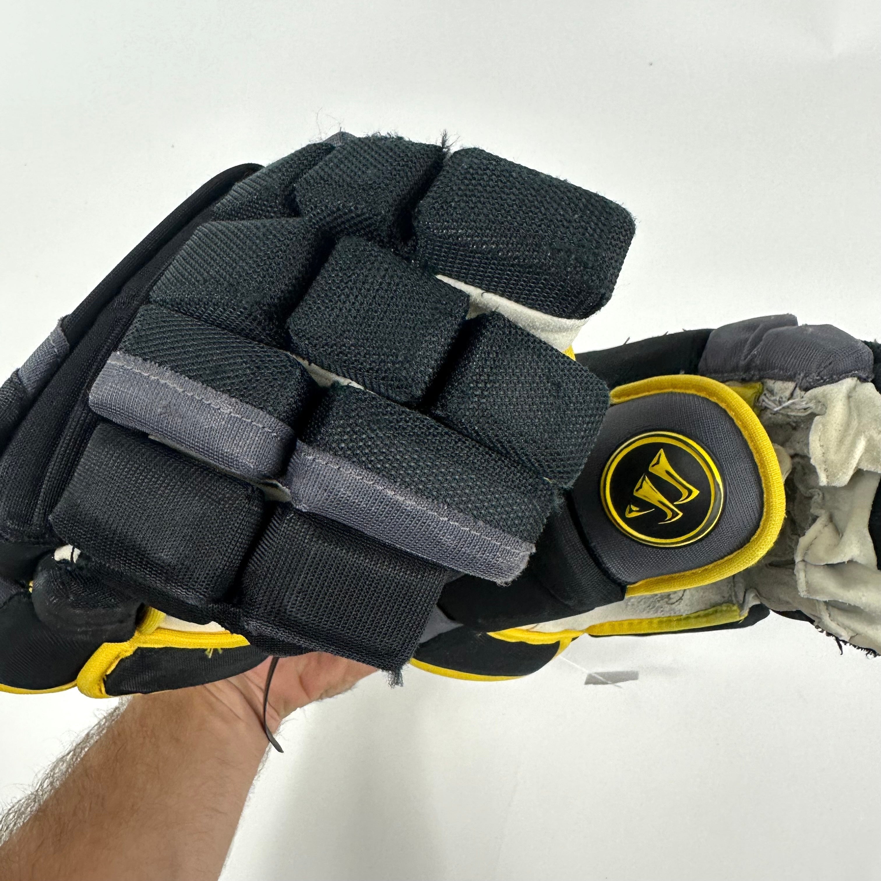 Used Black and Gold Warrior Alpha Pro Gloves | 13" | K304