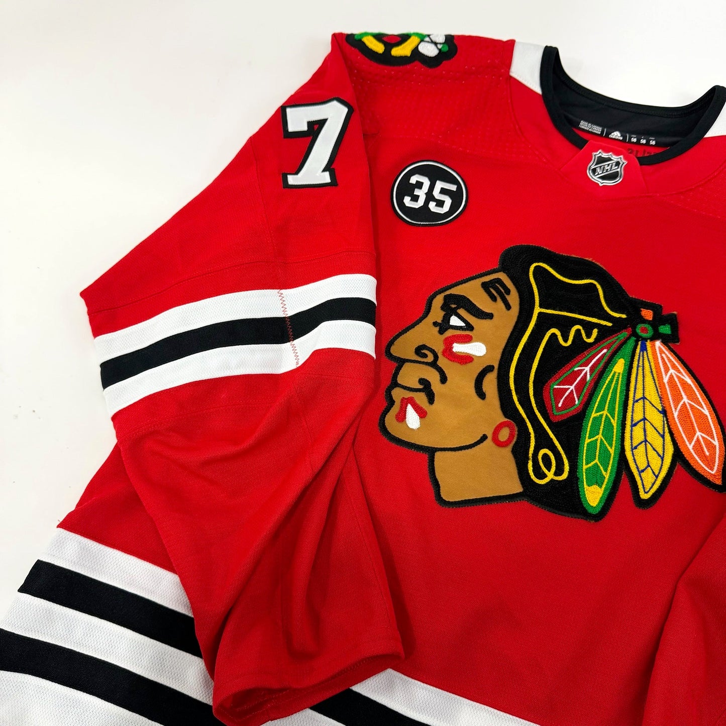 Alec Regula #75 Home Chicago Blackhawks Team Issued Jersey 2021-2022, Set 1 | 9800-21706