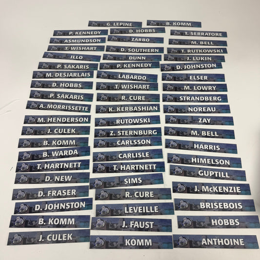 Evansville Icemen Locker Room Nameplates