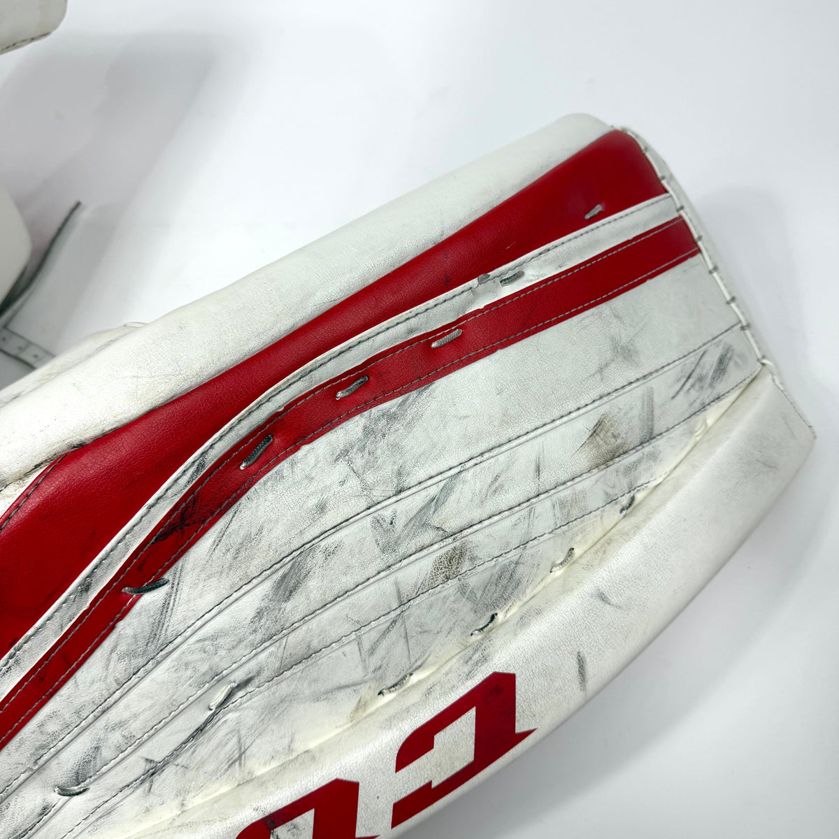 Used White and Red CCM Premier R1.9 Goalie Pads | 29+1" | AB356