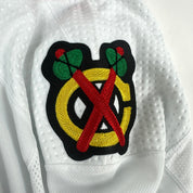 Brand New White MIC Adidas Chicago Blackhawks Blank Game Jersey - Size 60 - Top Flight Hockey