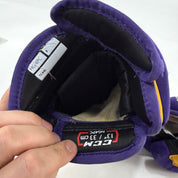 Used Yellow and Purple CCM 4 Roll Pro Gloves | 13" | E519