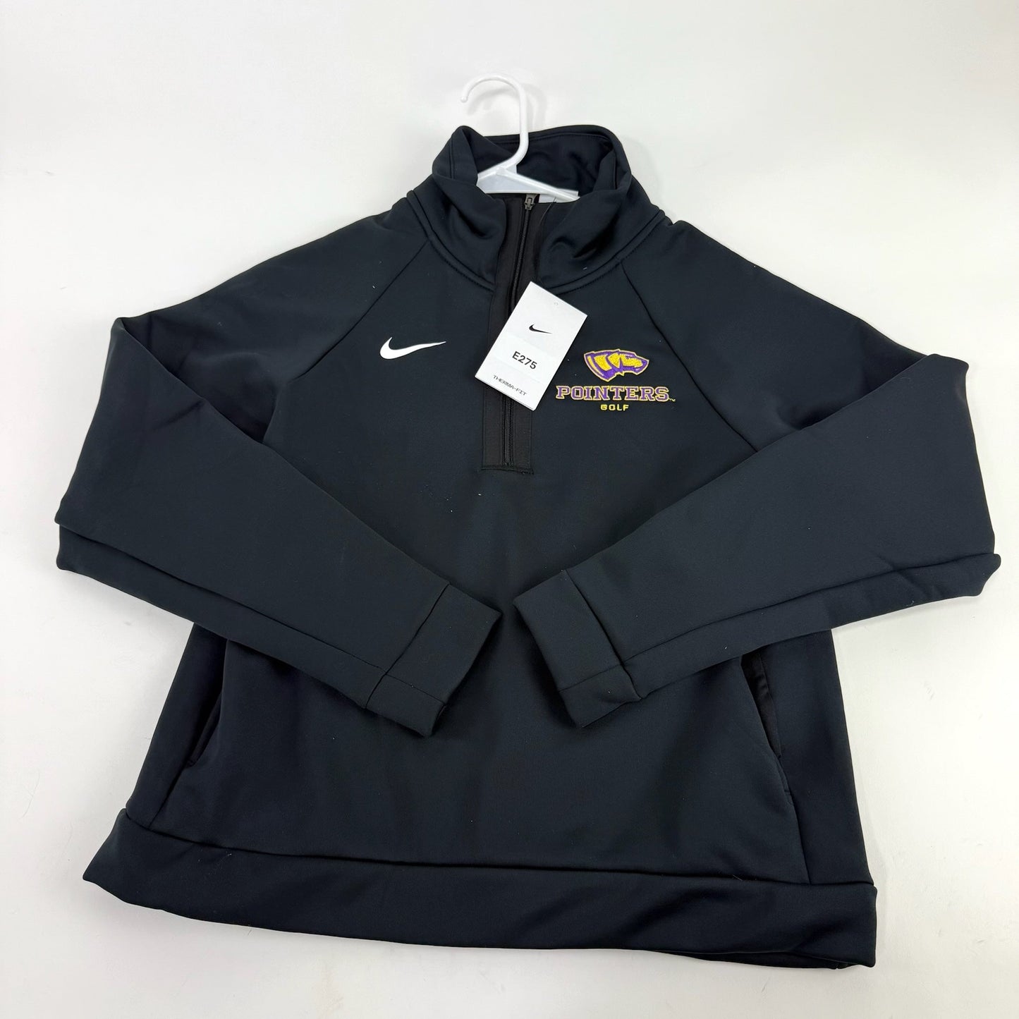 New Black Nike Womens UWSP Pointers Quarter Zip | Womens S | E275 - Top Flight Hockey