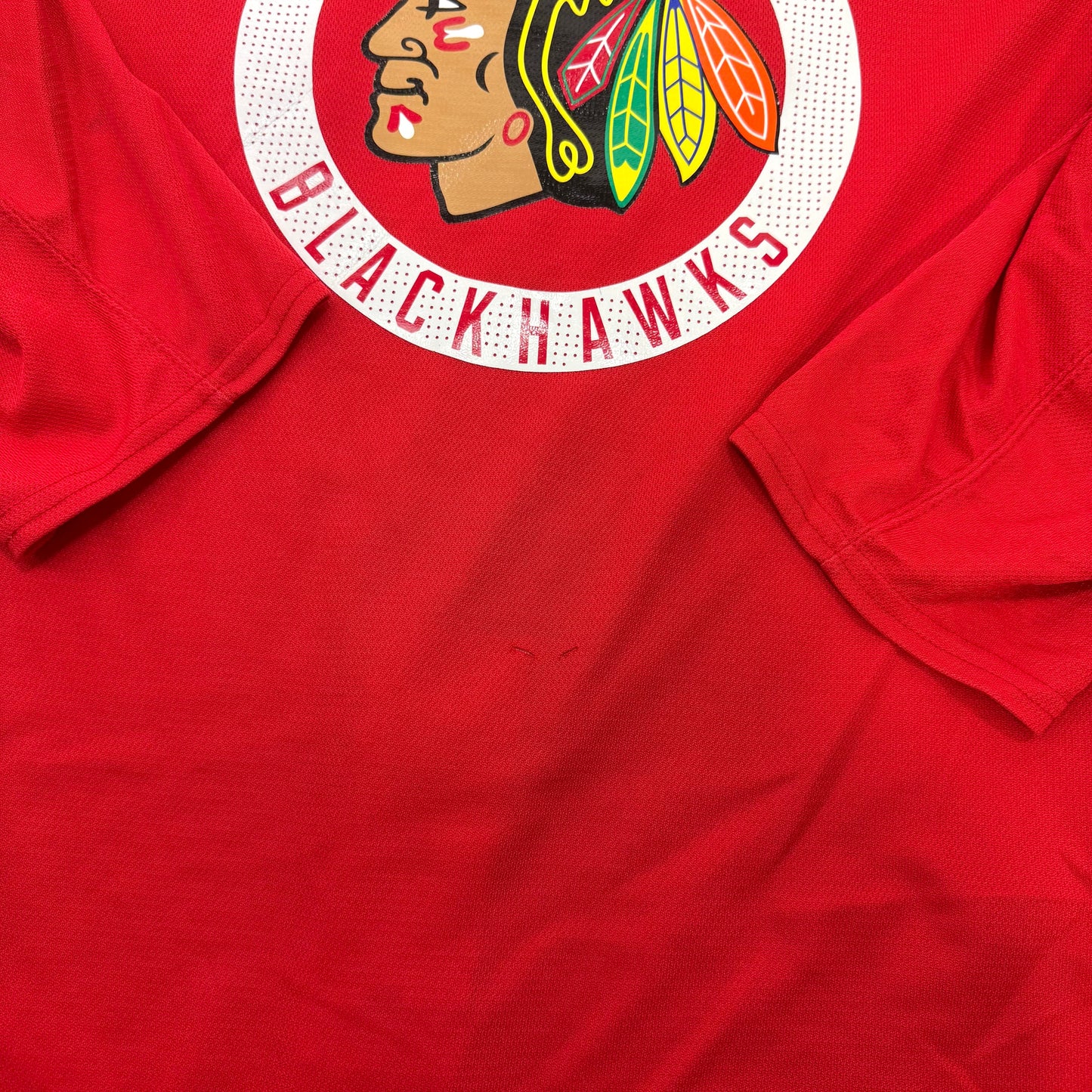 Used Red Chicago Blackhawks Adidas MIC Practice Jersey | Size 58 - Top Flight Hockey