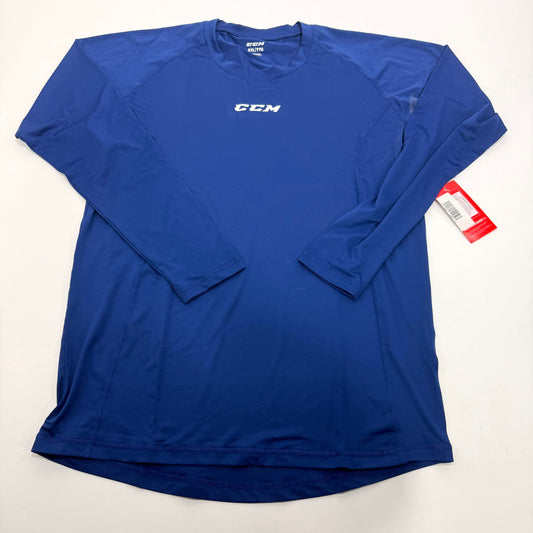 New Navy CCM Baselayer Performance Compression Long Sleeve Shirt | Senior XXL | #191520510503 - Top Flight Hockey