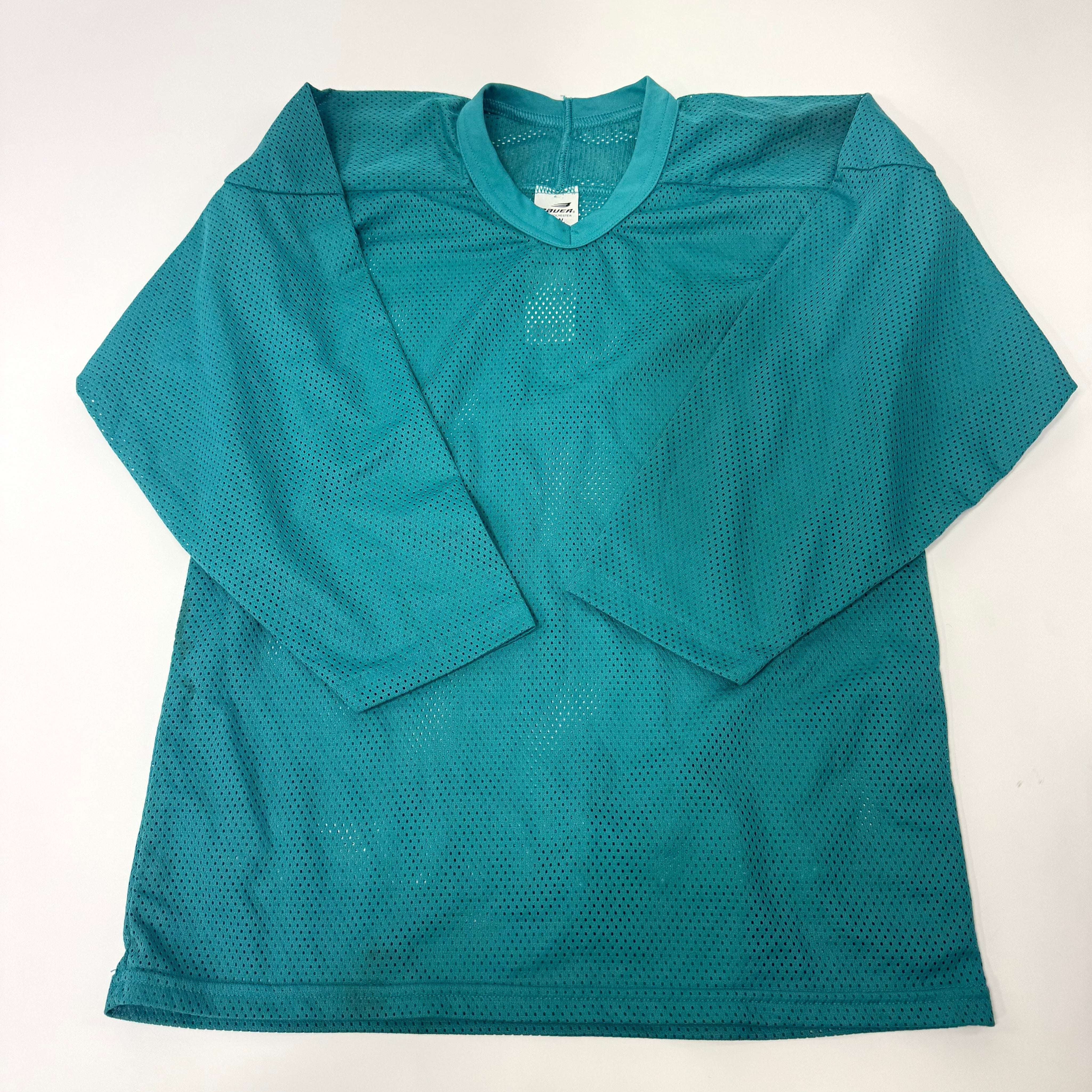 Used Teal Mesh Bauer Practice Jersey | Youth Large/XL - Top Flight Hockey