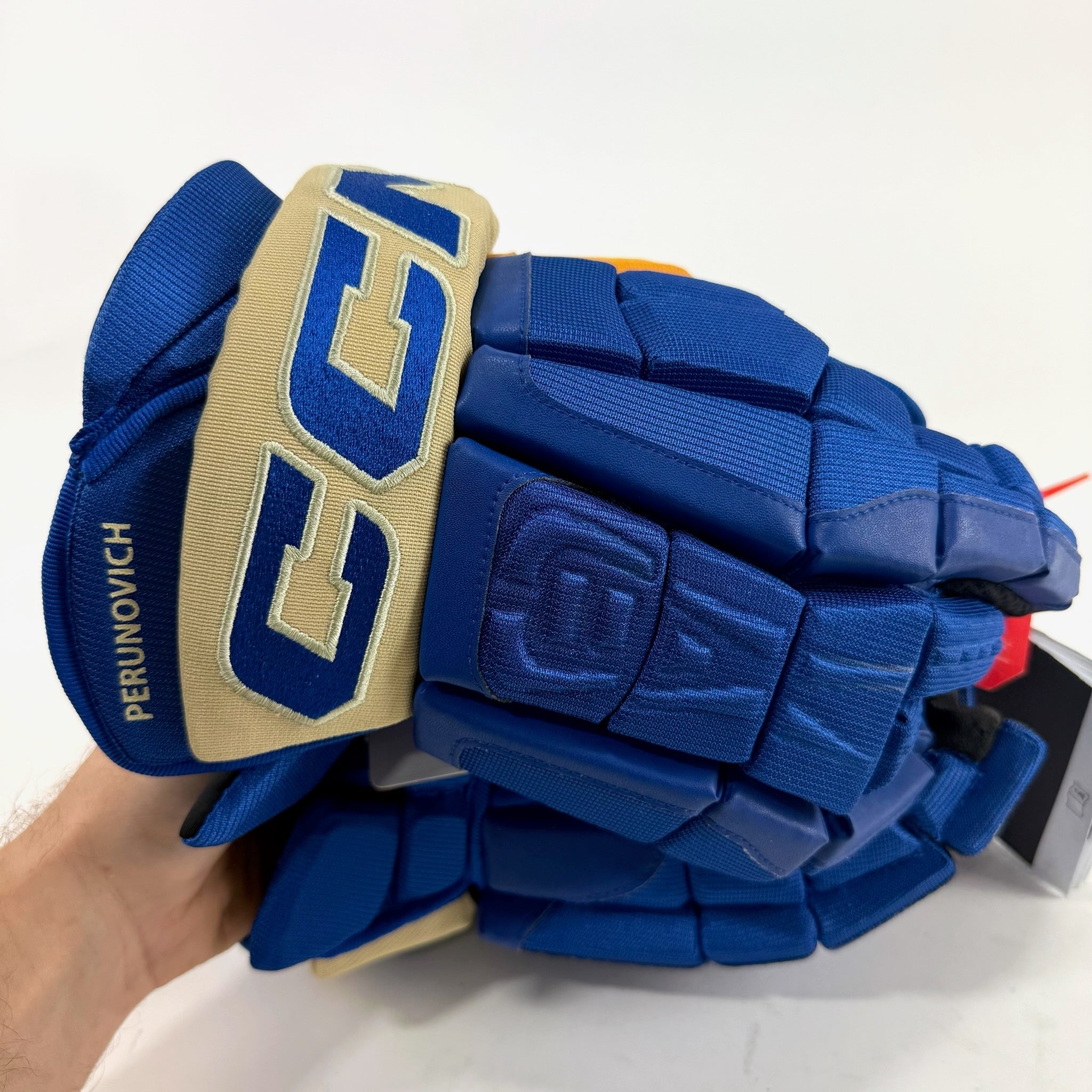 New STL Blues Heritage CCM HGCL Pro Gloves | 14" | Perunovic | D133 - Top Flight Hockey