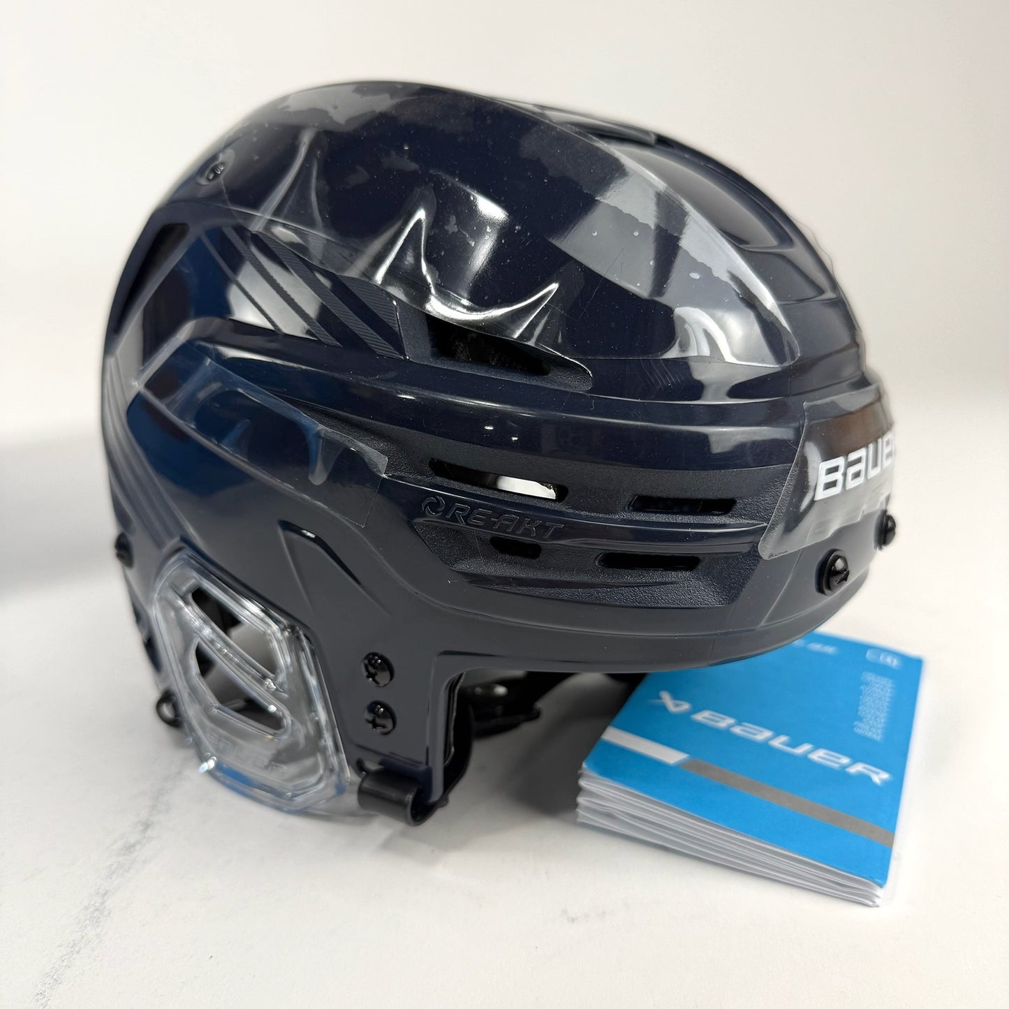 New Navy Bauer Re-Akt 85 Helmet | Senior Small | St. Louis Blues - Top Flight Hockey