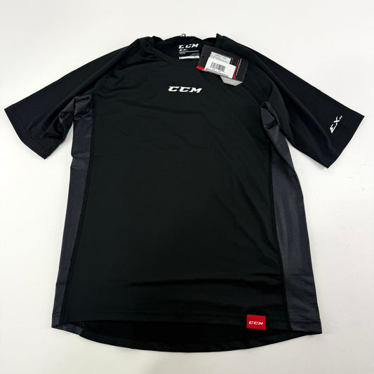New Black Youth Short Sleeve Body Fit Shirt | Youth XL | #191520520120 - Top Flight Hockey