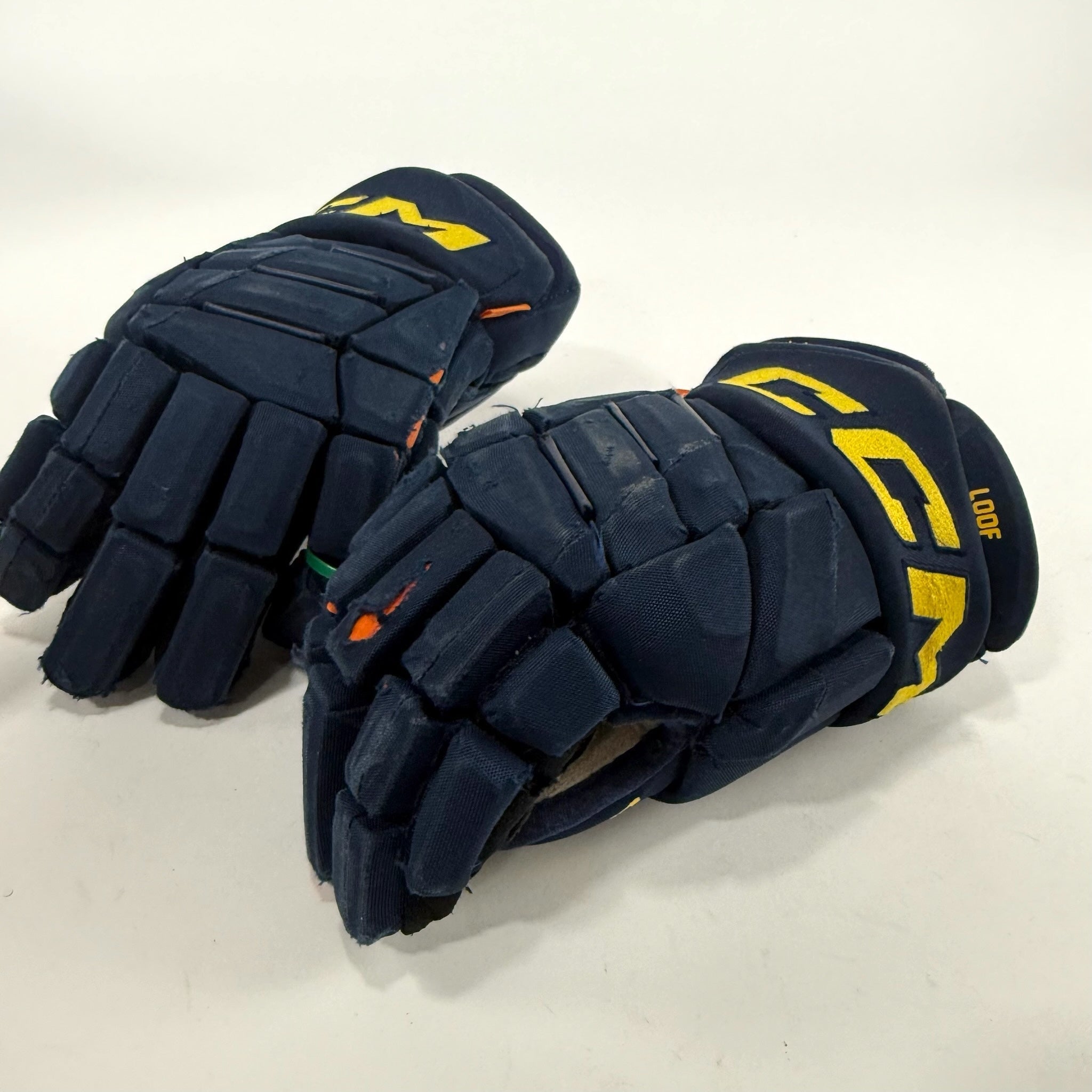 Used Navy STL Blues CCM Jetspeed Pro Gloves | 14" | D174
