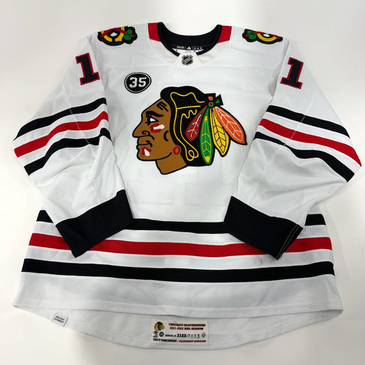 Taylor Raddysh #11 Away Chicago Blackhawks Game Worn Jersey 2021-2022, Set 1 | Size 56 | 7033-25544