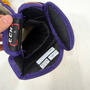 Used Yellow and Purple CCM 4 Roll Pro Gloves | 14" | E451