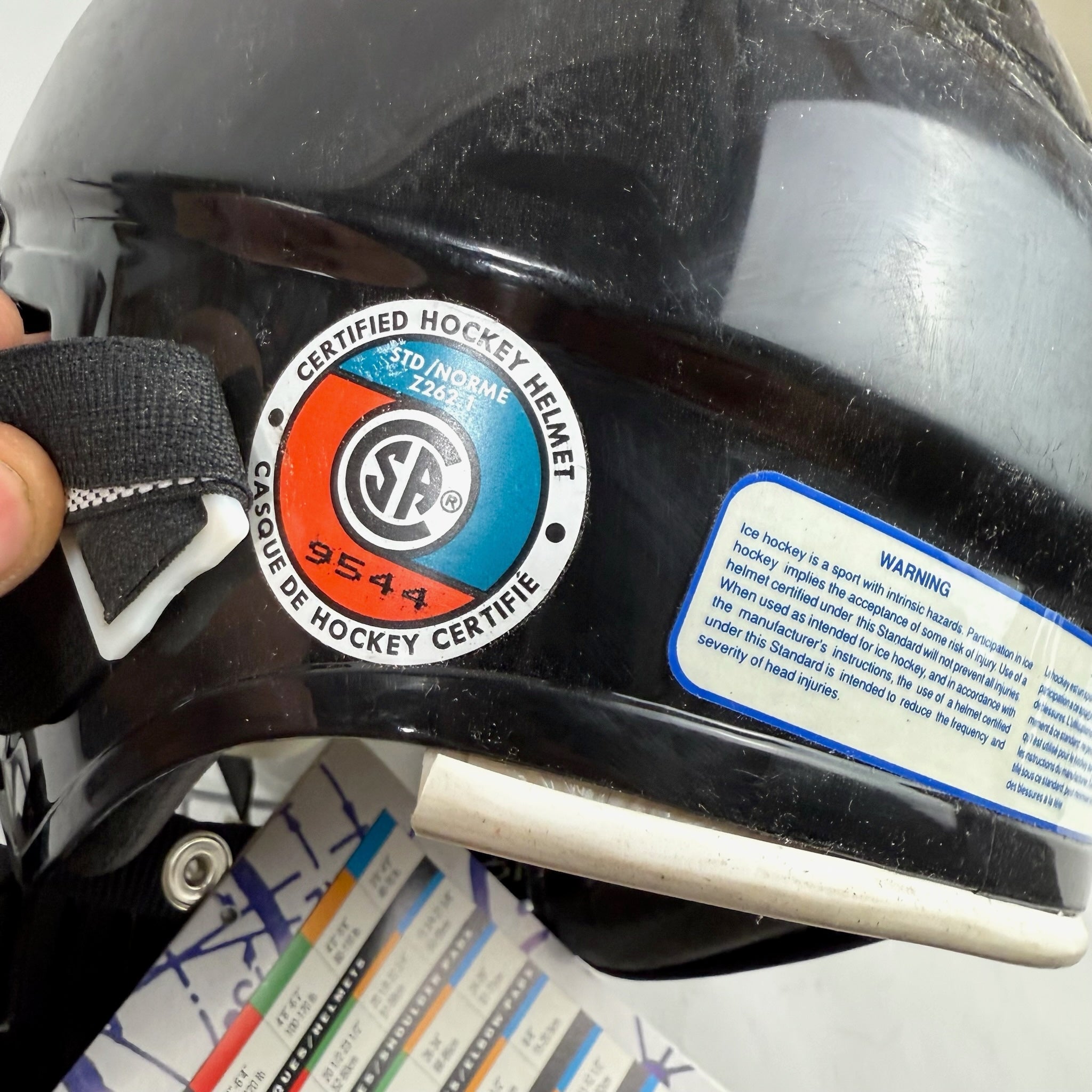 New Black Jofa 390 Hockey Helmet with Cage | Junior - Top Flight Hockey