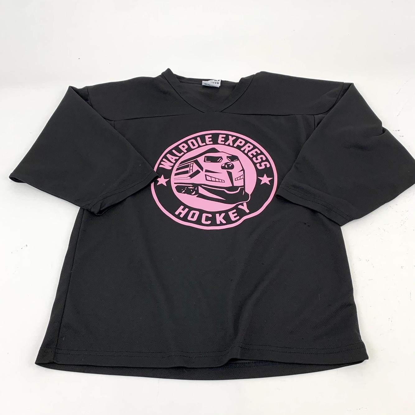 Youth L/XL | Black and Pink Walpole Express Jersey - Top Flight Hockey
