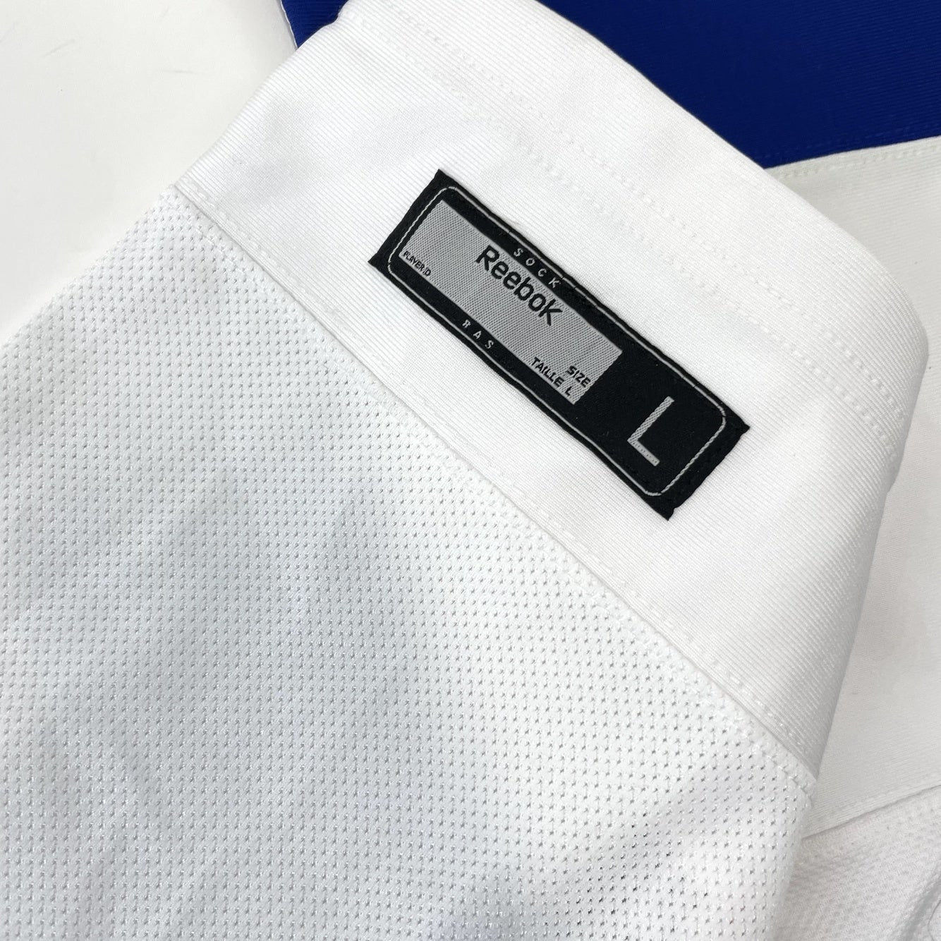 Used | Reebok | Tampa Bay Lightning Blue and White Game Socks - Top Flight Hockey