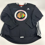 FELCHMAN #75 - Black Chicago Blackhawks Practice Jersey - Adidas MIC Size 58 - Top Flight Hockey
